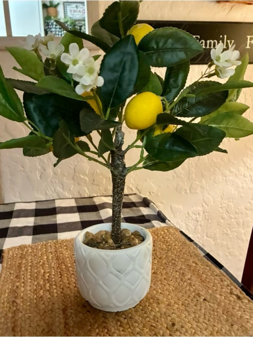 Artificial Lemon Topiary in White Ceramic Pot - Home Accents 🍋